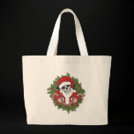 Santa Skull with Wreath bags