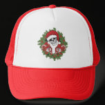 Santa Skull with Wreath hats