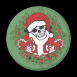 Santa Skull with Wreath magnets