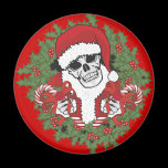 Santa Skull with Wreath magnets