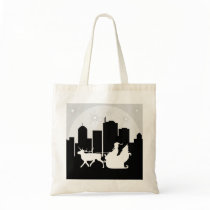 Santa Sled On City Street bags
