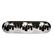 Santa Sled On City Street skateboards