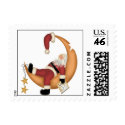 Santa Sleeping on the Job Postage postage