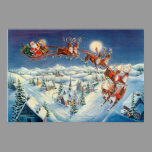 SANTA & SLEIGH by SHARON SHARPE posters