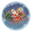 SANTA & SLEIGH by SHARON SHARPE stickers