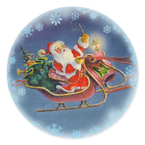 SANTA & SLEIGH by SHARON SHARPE stickers