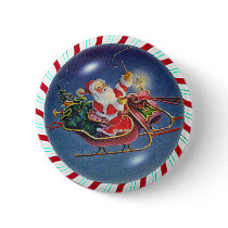 SANTA, SLEIGH & CANDY CANE WREATH buttons by sharonsharpe SANTA, SLEIGH & CANDY CANE WREATH buttons