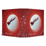 santa sleigh christmas notebook 3 ring binder