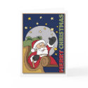 Santa Sleigh Illustration Merry Christmas cards by TeeShirtsTShirts Santa Sleigh Illustration Merry Christmas cards