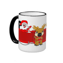Santa Sleigh mugs by Eddys_Mad_Mugs Santa Sleigh mugs