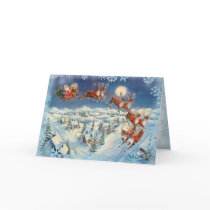 SANTA, SLEIGH & REINDEER by SHARON SHARPE cards