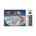 SANTA, SLEIGH & REINDEER by SHARON SHARPE postage