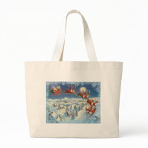 SANTA, SLEIGH & SNOWFLAKES by SHARON SHARPE bags by sharonsharpe SANTA, SLEIGH & SNOWFLAKES by SHARON SHARPE bags