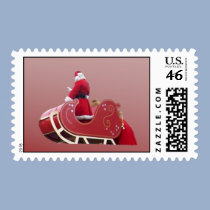 Santa Sleigh Stamp stamps