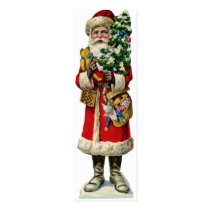 Santa Small Bookmark or Package tie on business cards