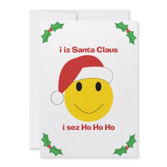 Santa Smiley Christmas cards and gifts.
