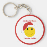 Santa Smiley Christmas cards and gifts. Keychains