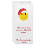 Santa Smiley Holiday cards and gifts. Rack Card