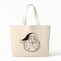 Santa Smiling Canvas Bags