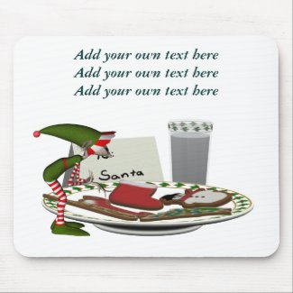 Santa snacks mousepad mousepad