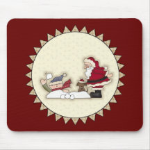 Santa Snowball Fight Christmas Mousepad