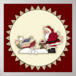 Santa Snowball Fight Poster posters