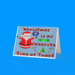 Santa Snowman Christmas Card