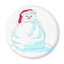 Santa Snowman Magnet