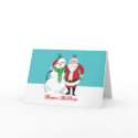 Santa Snowman Photo cards by achristmastrail Santa Snowman Photo cards
