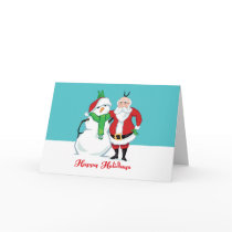 Santa Snowman Photo cards