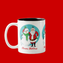 Santa Snowman Photo mugs