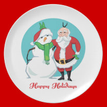 Santa Snowman Photo plates