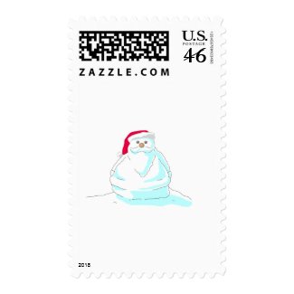 Santa Snowman stamp