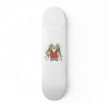 Santa Squeezing two Reindeer's Skate Board Decks