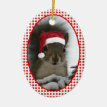 Santa Squirrel DATED Christmas Tree Ornaments