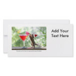 Santa Squirrel Drinking a Cocktail Photo Cards