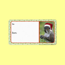Santa Squirrel MEDIUM LABELS labels