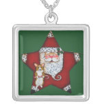 Santa Star and Corgi Necklace