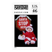 Santa, Stop Here! Postage Stamps
