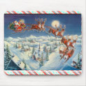 SANTA & STRIPED BORDER by SHARON SHARPE mousepads