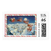 SANTA & STRIPED BORDER by SHARONSHAPRE postage by sharonsharpe SANTA & STRIPED BORDER by SHARONSHAPRE postage