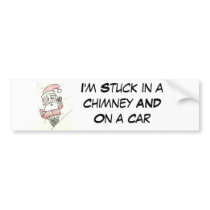 Santa Stuck Bumper Sticker