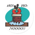 Santa stuck in chimney sticker