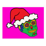 Santa Sugar Skull Post Card
