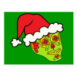 Santa Sugar Skull Post Cards
