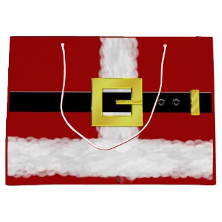 Santa Suit Gift Bag - Large, Glossy Large Gift Bag