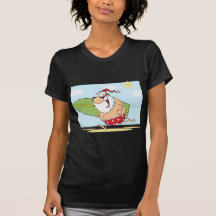Santa-Surfer-On-The-Beach T-shirt