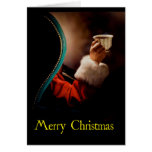 "Santa Takes a Coffee Break" Christmas Card