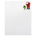 santa talking to elf personalized letterhead