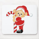Santa Teddy Bear and Candycane mousepads by Kadoodles Santa Teddy Bear and Candycane mousepads